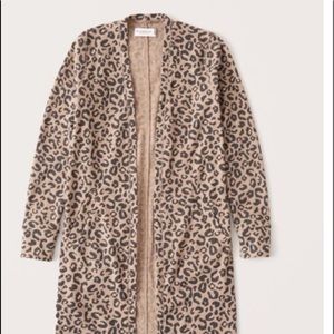 Abercrombie & Fitch Leopard Duster Cardigan